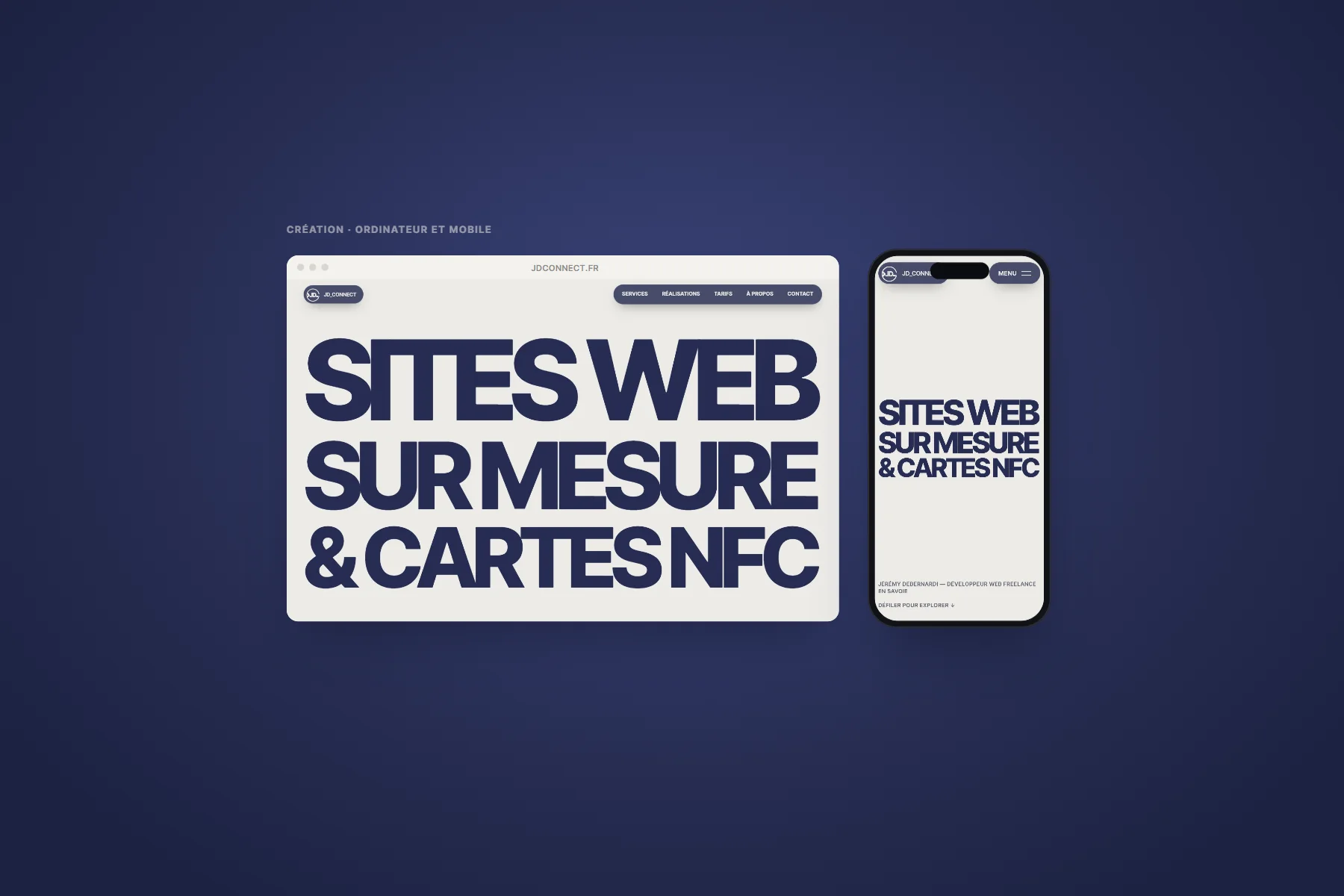 Le site jdconnect.fr affiché sur un ordinateur et sur un smartphone